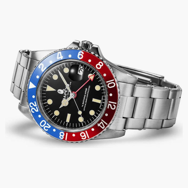 Bape A Bathing Ape Type 2 Bapex Watch Silver/red/blue