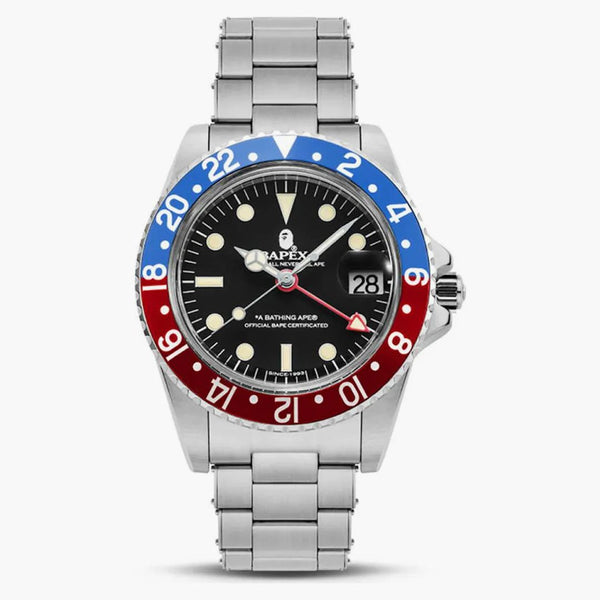 Bape A Bathing Ape Type 2 Bapex Watch Silver/red/blue