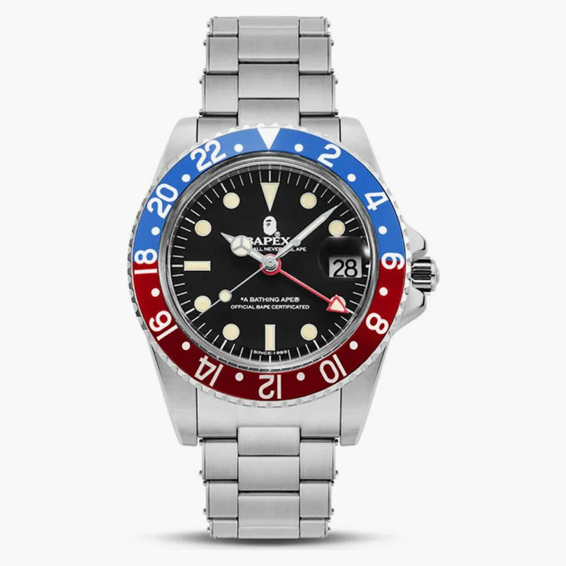 Bape A Bathing Ape Type 2 Bapex Watch Silver/red/blue