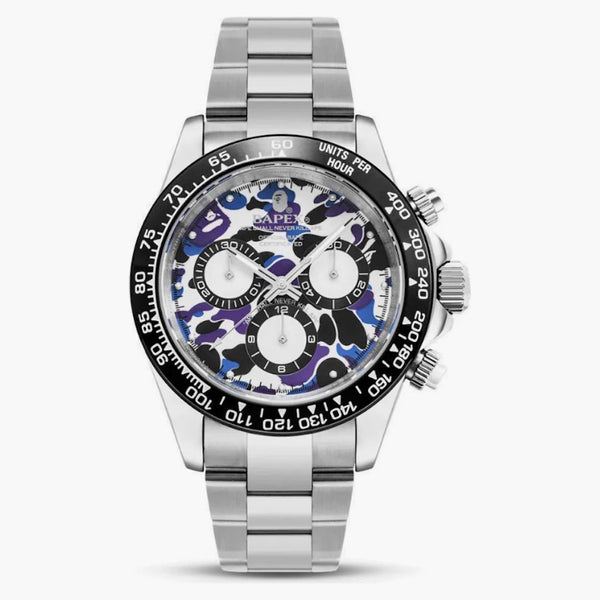 Bape A Bathing Ape Type 4 Bapex Hong Kong 16th Anniversary Watch Silver/purple/blue