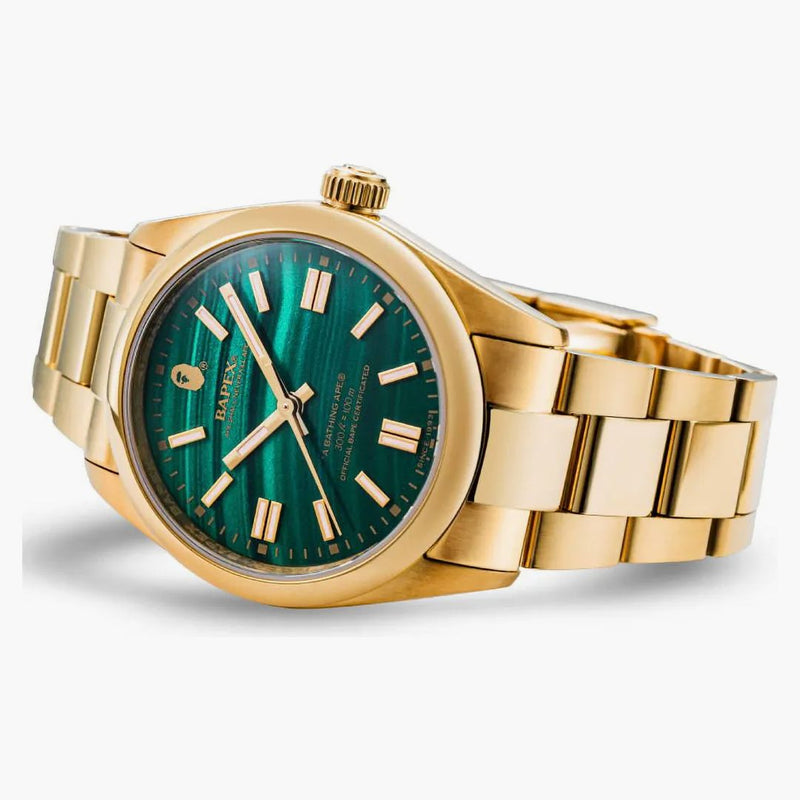 Bape Abathing Ape Type 7 Bapex Watch Gold Green