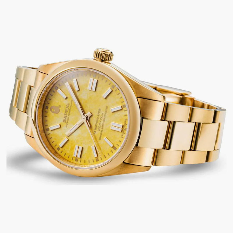 Bape Abathing Ape Type 7 Bapex Watch Gold Yellow