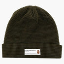 Bape a Bathing Ape Waffle Knit Cap Olivedrab