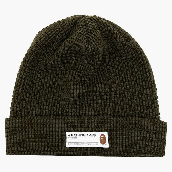 Bape una gorra de tejido de gofres de bañera Olivedrab