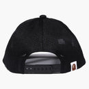 Bape Ape Head Crystal Stone Mesh Cap Black
