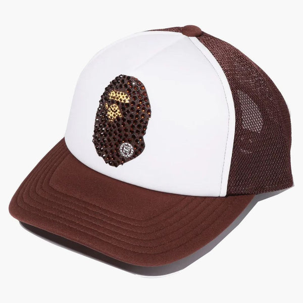 Bape APE CABEZA CRISTAL PIEDRA CAPA MARRÓN