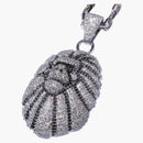 Bape Ape Head Crystal Stone Necklace (edition Of 100) Silver