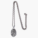 Bape Ape Head Crystal Stone Necklace (edition Of 100) Silver