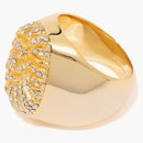 Anello di pietra in cristallo della scimmia bape (FW22) oro