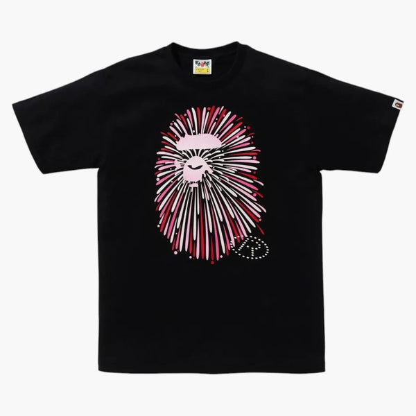 Bape Ape Head Firework I Tee Black/pink