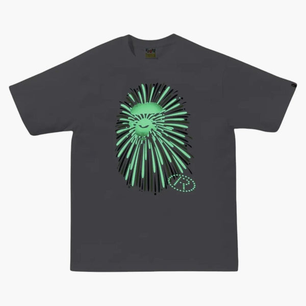 Bape Ape Head Firework I Tee White/green