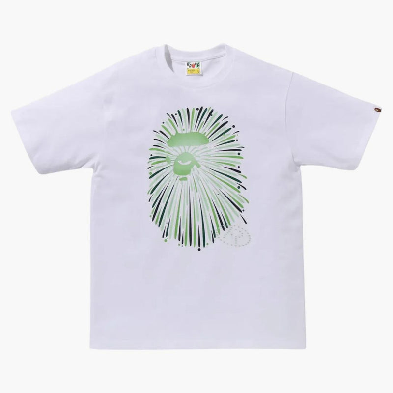 Bape Ape Head Firework I Tee White/green