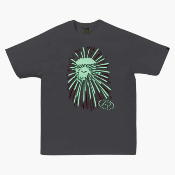 Bape Ape Head Firework I Tee White/pink