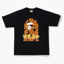 Bape Ape Head Flame T-Shirt Black/Orange