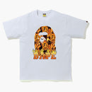 Bape Ape Head Flame T-Shirt White/Orange