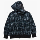 Bape Ape Head Graffiti Shark Full Zip Hoodie Black