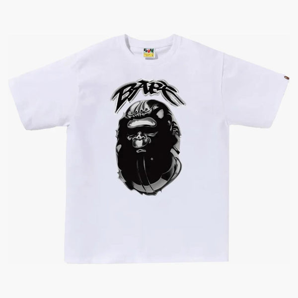 Bape Ape Head Graffiti Tea White