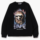 BAPE APE CEAD GRÁFICO CREWNCHECH NEGRO