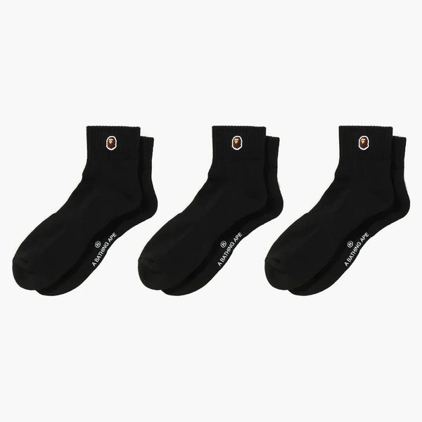 BAPE APE TEAD ONE POINT SOCHI DELLA caviglia (3 paia) calzini neri