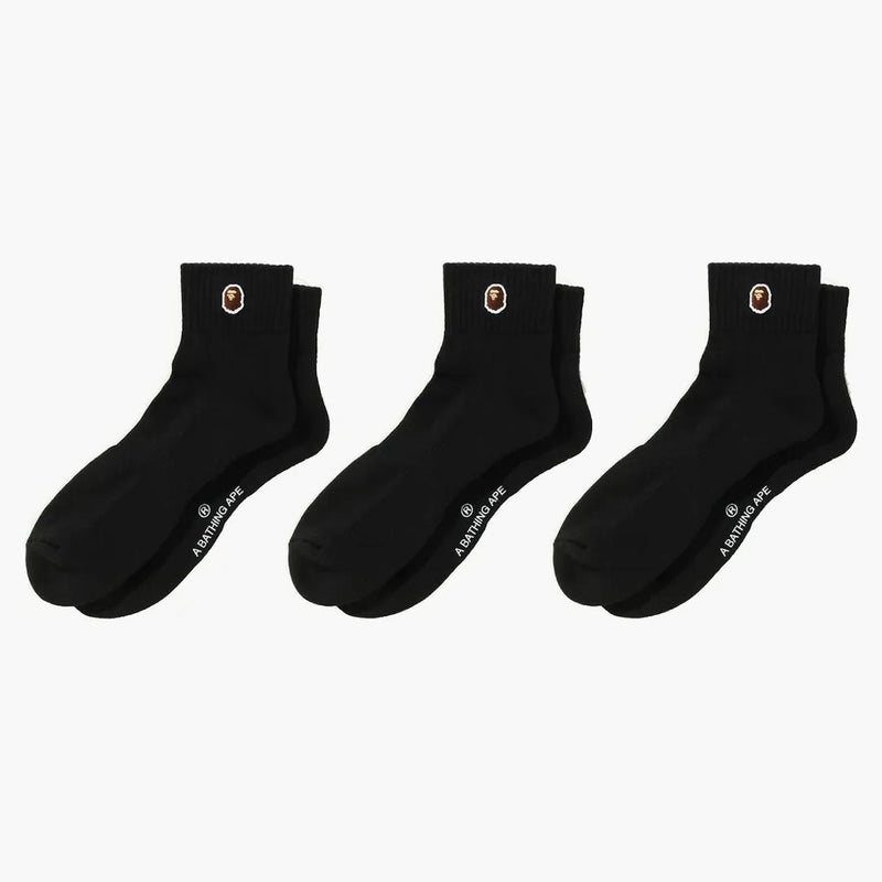 BAPE APE TEAD ONE POINT SOCHI DELLA caviglia (3 paia) calzini neri
