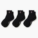 Bape Ape Head One Point Ankle Socks (3pack) Black