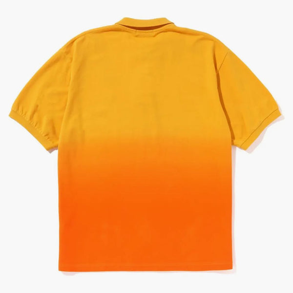 Bape Ape Head One Point Gradation Relaxed Fit Polo Orange