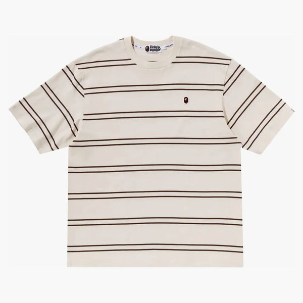 Bape Ape Head One Point Hoop uvolněná fit Tee Ivory