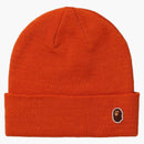 Bape Ape Head One Point Knit Cap (FW21) Orange