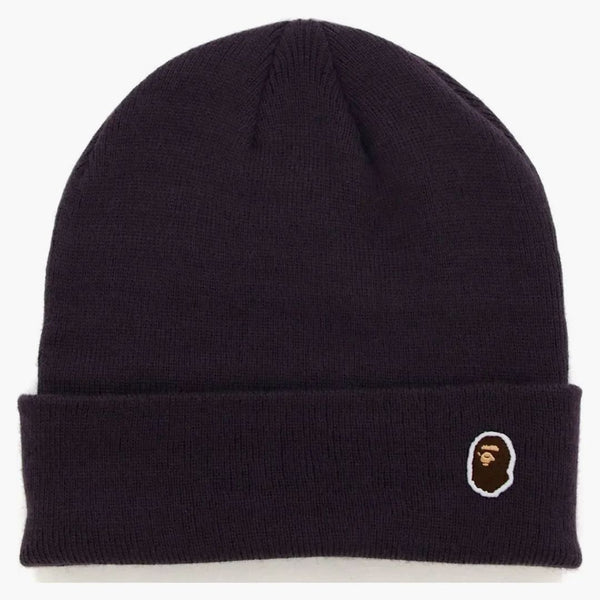 Bape Ape Head One Point Knit Cap (fw21) Purple