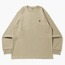 Bape Ape Head One Point Online Exclusive L/S Tea Beige
