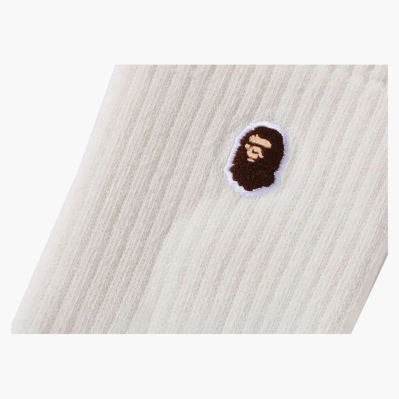 Bape Ape Head Socks (3 paczki) biały