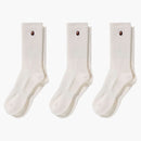Bape Ape Head One Point Socks (3 Pack) White