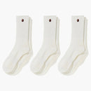 Bape Ape Head One Point Socks (3pack) White