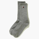 Bape Ape Head One Point Socks Gray