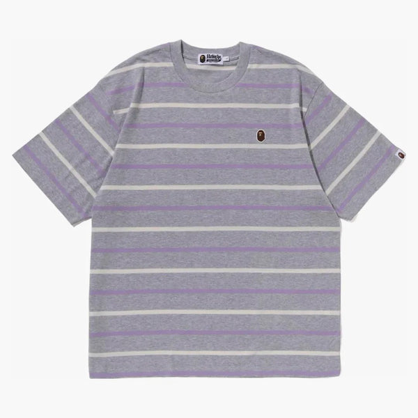 Bape Ape Head One Point Stripe Tea Gray