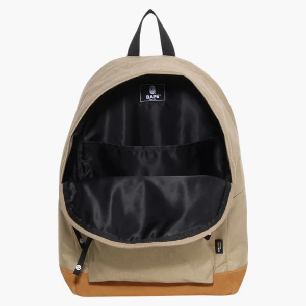 Bape Ape Head Patch Cordura daypack beige
