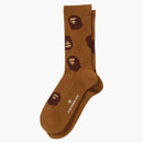 Bape Ape Head Pattern Socks (fw25) Brown