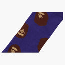 Bape Ape Head Pattern Socks (fw25) Purple