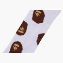 Bape Ape Head Pattern Socks (fw25) White