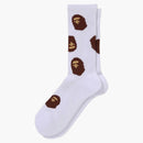 Bape Ape Head Pattern Socks (fw25) White