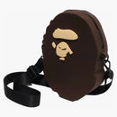 Bape Ape Head Silicon Shoulder Bag Brown