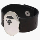 Bape Ape Head Silver Bracelet Black