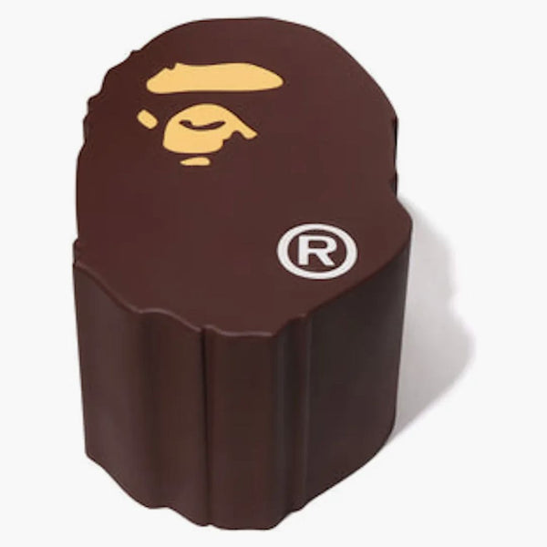 Taburete de cabeza de bape ape marrón