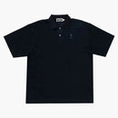Bape Ape Head Towelling Relaxed Fit Polo Navy