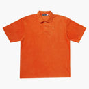 Bape Ape Head Towelling Relaxed Fit Polo Orange