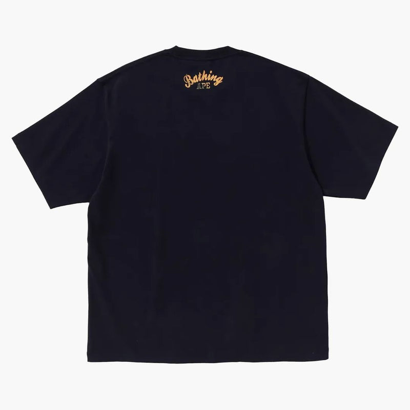 Bape Art Print Relaxaded Fit Tee Navy Blue