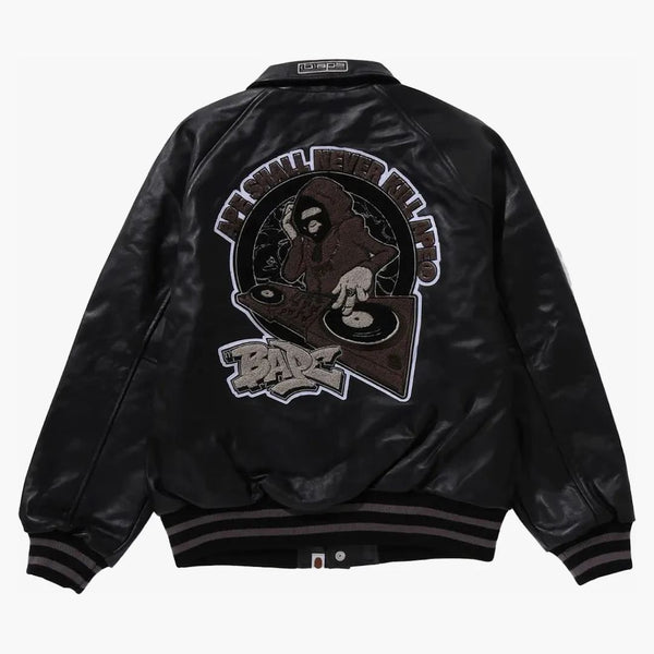 BAPE (B) APE KODNECKÁ VARSITY RAKE BLAK