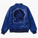 Bape (b)ape Leather Varsity Jacket Blue