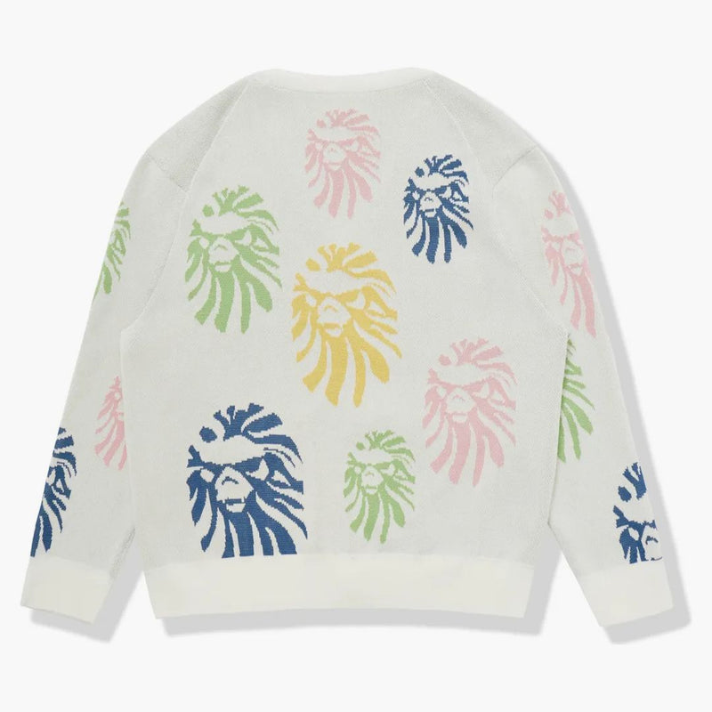 Bape Black Ape Head Cardigan White