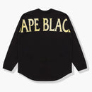 Bape Black Paisley Logo L/s Tee Black Yellow